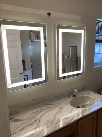 Bathroom Mirror lighting after